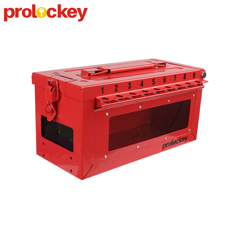 Safety Padlock Metal  Lockout Tagout Wall Mounted Group Lock Box