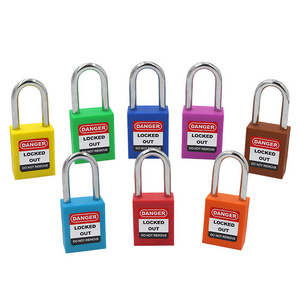 Master Red Safety Padlock 38mm Lock Universal Key Alike Plastic MK