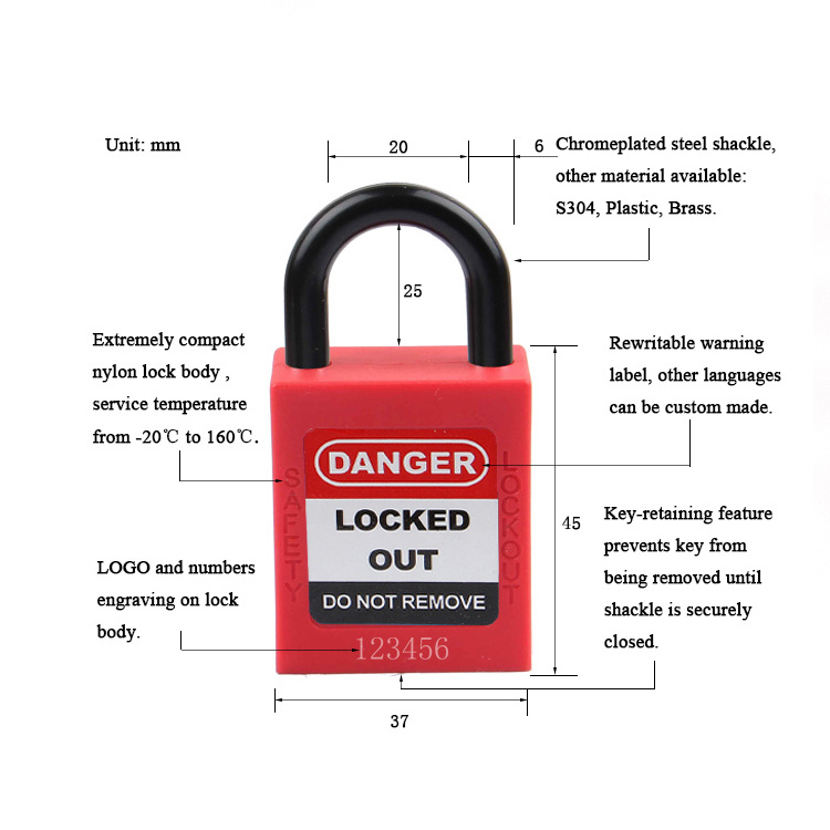 Master wholesale keyed alike mini safety plastic padlock with master key