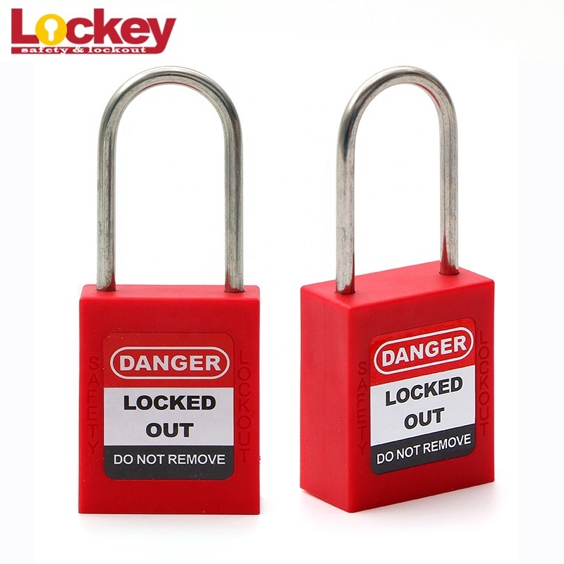 4mm Dia Shackle 44mm Stainless Steel ABS Safety Lockout Tagout Padlock