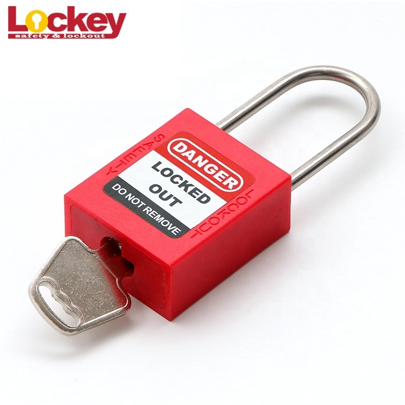 4mm Dia Shackle 44mm Stainless Steel ABS Safety Lockout Tagout Padlock