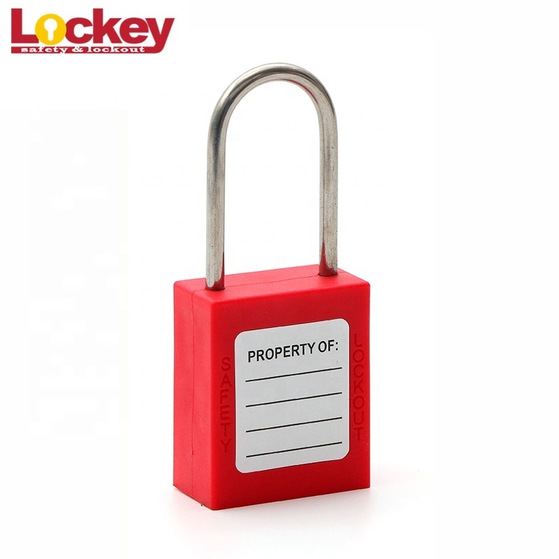 4mm Dia Shackle 44mm Stainless Steel ABS Safety Lockout Tagout Padlock