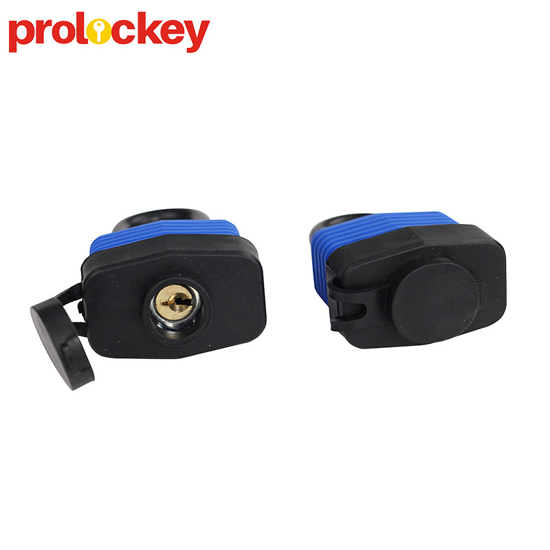 Hardened Steel Shackle Waterproof Laminated Safety Padlock Lock out with PVC Cover