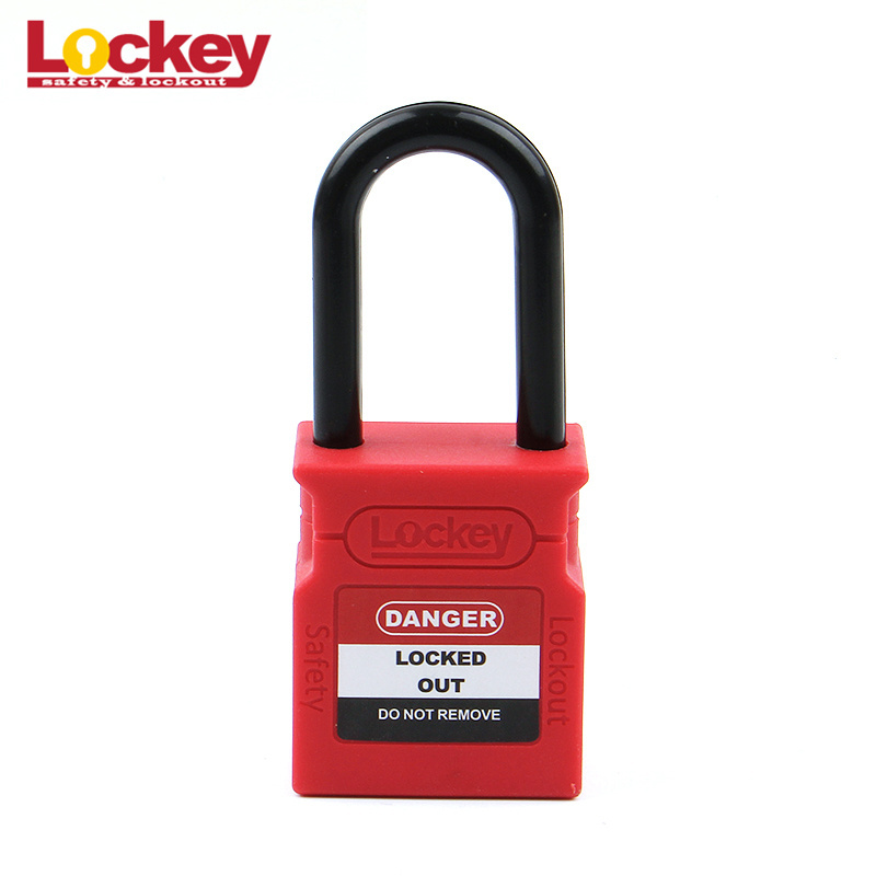 Lockey New Design OEM Lock 38mm 76mm Steel Nylon Shackle Safety Padlock Lockout