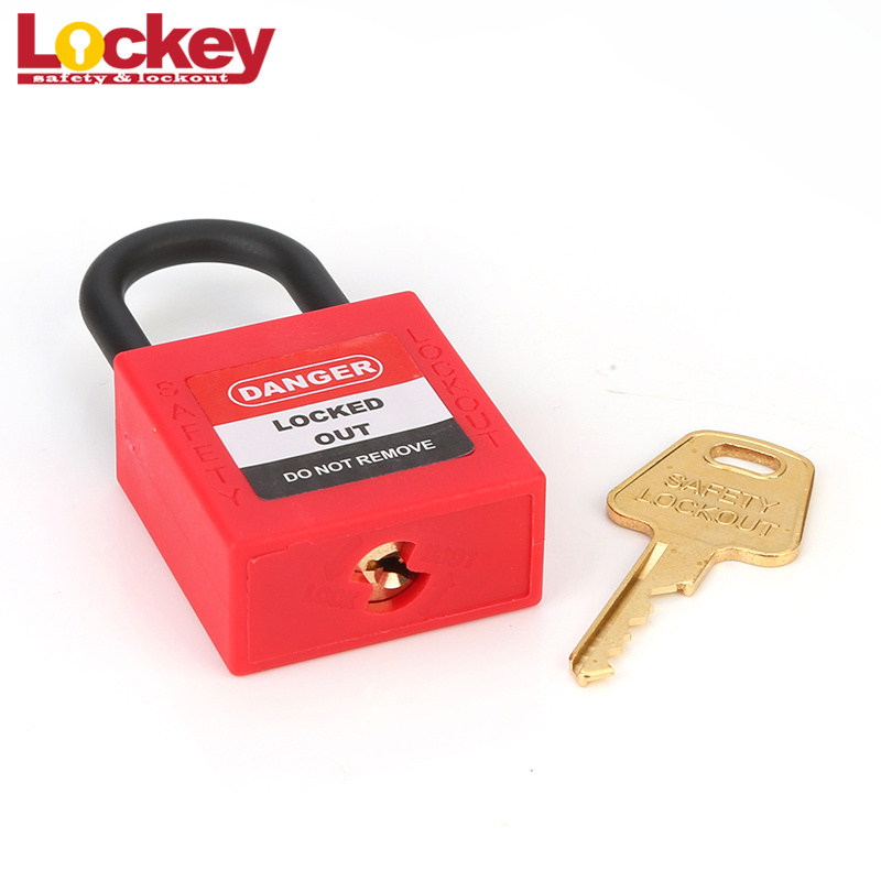 25mm Dia. 4mm Short Plastic Shackle Pad lock Safety Mini Padlock