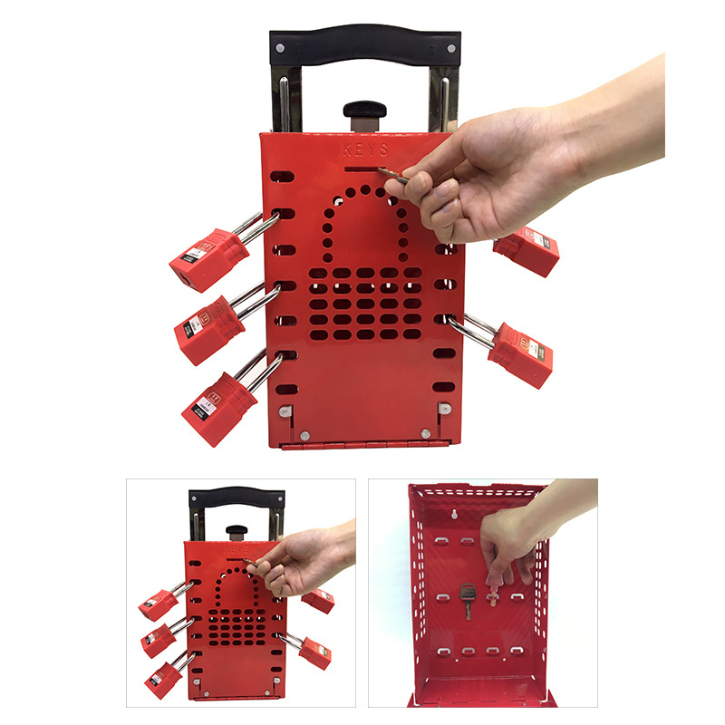 Group Portable Steel Safety Lockout Box Station,Loto Lock Tool Box