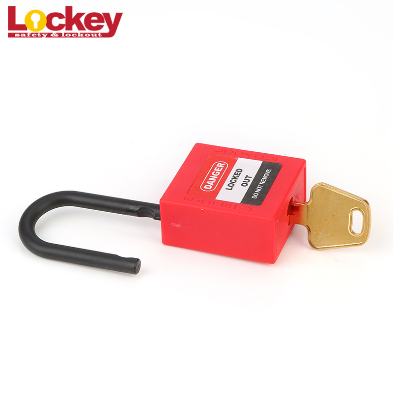 25mm Dia. 4mm Short Plastic Shackle Pad lock Safety Mini Padlock