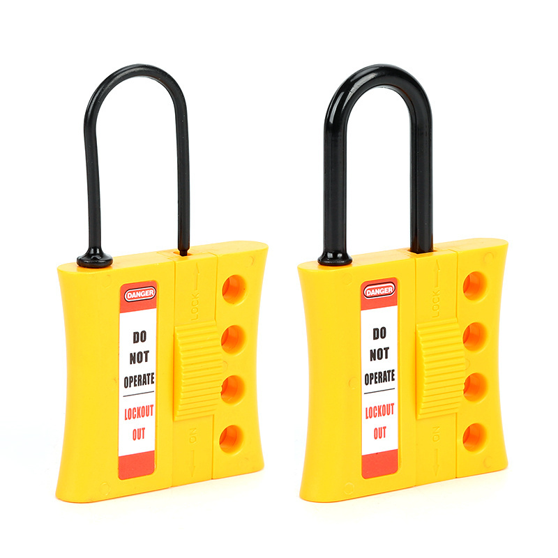 High Quality Factory direct Nylon Insulation Lockout Hasp with 4 Locks Yellow Master