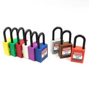 38mm Plastic Nylon Red And White Safety Lockout Padlock