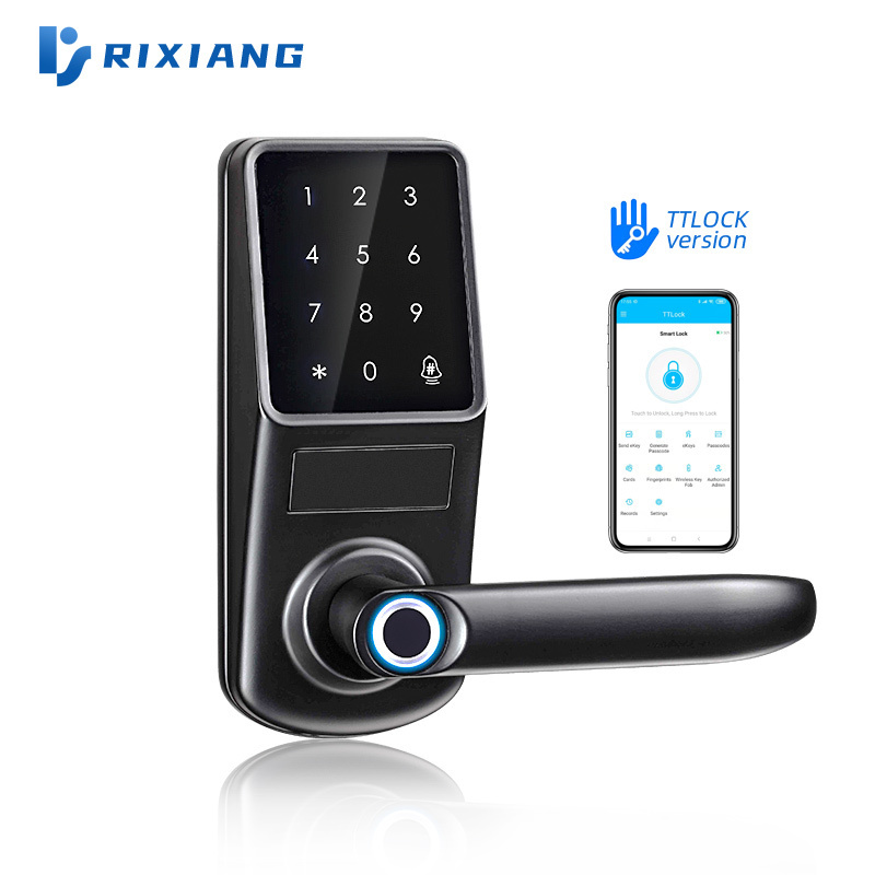 Tuya WiFi Intelligent Biometric Fingerprint Waterproof smart deadbolt door lock with camera handle Digital Keyless lock