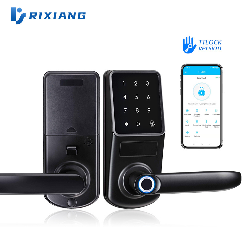 Tuya WiFi Intelligent Biometric Fingerprint Waterproof smart deadbolt door lock with camera handle Digital Keyless lock