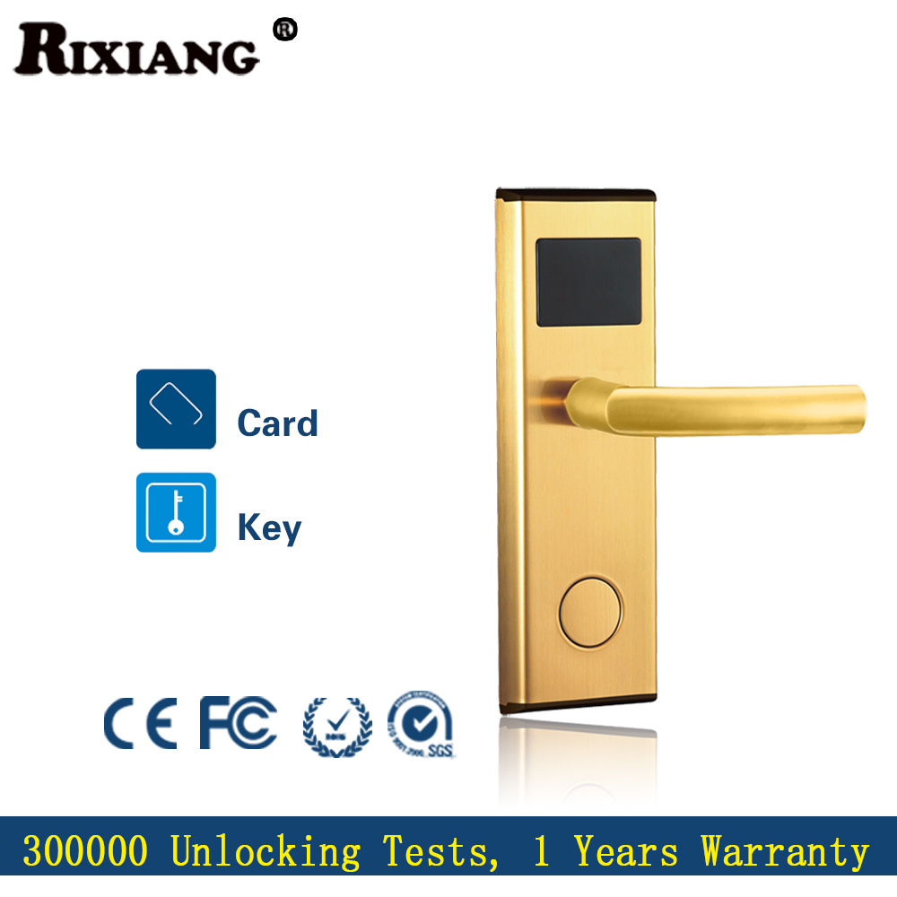 Hot-selling Stainless steel rfid card hotel  for wardrobe Unlock  Slide door lock with free hotel door lock system