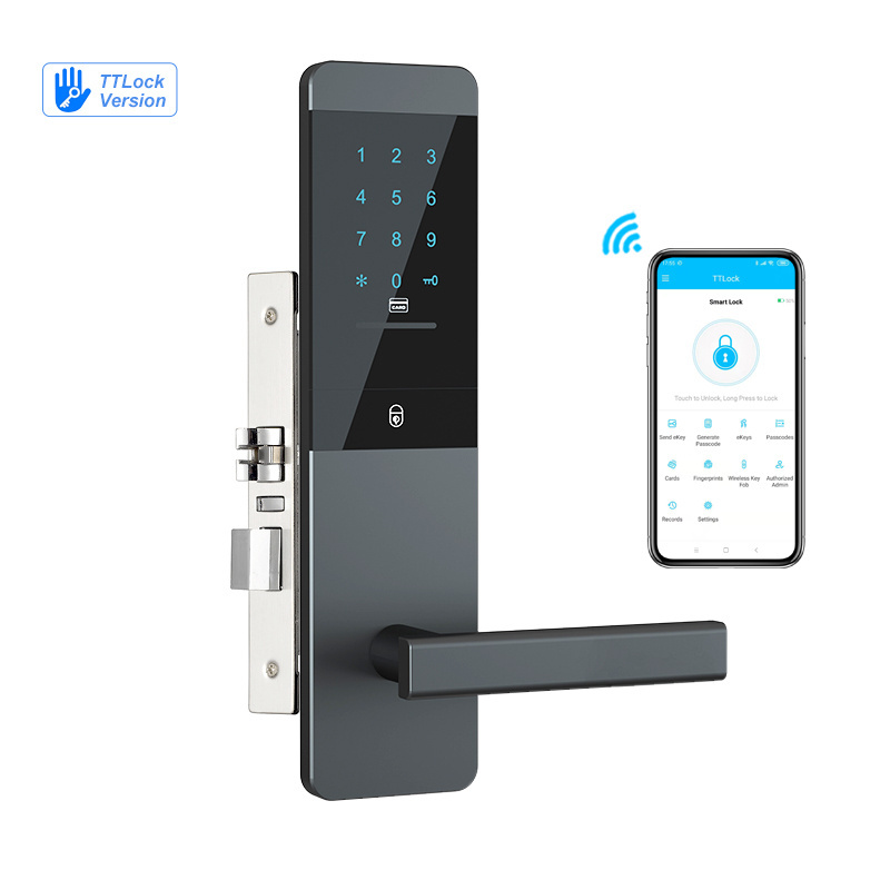 wifi remote safe gate manufacturer TTlock app smart pin number keypad code combination keyless password digital door lock