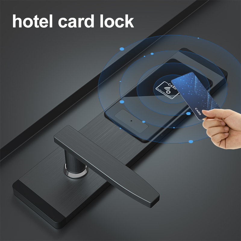 RFID hotel lock system T57 card hotel door lock TTlock APP natacao tomando banho edificio estructura edificio digital door lock