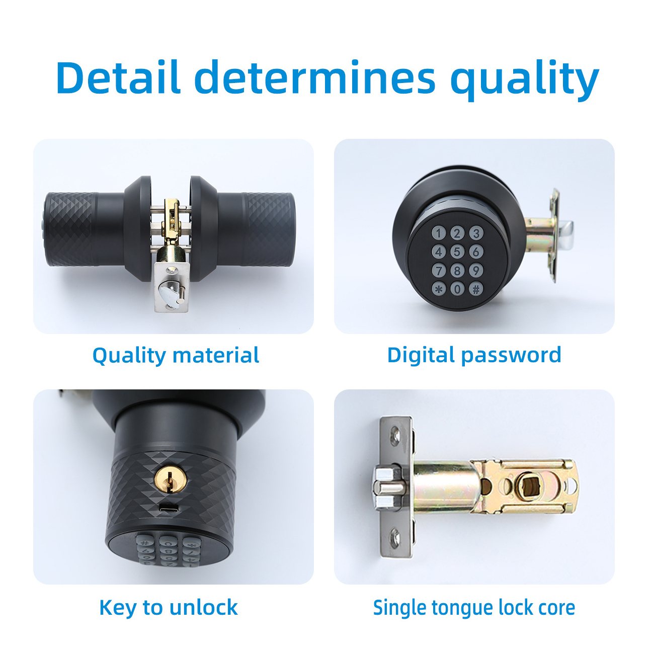 keyless entry door smart deadbolt key magnetic Pad lock box rfid intelligent Combination lock Smart door lock