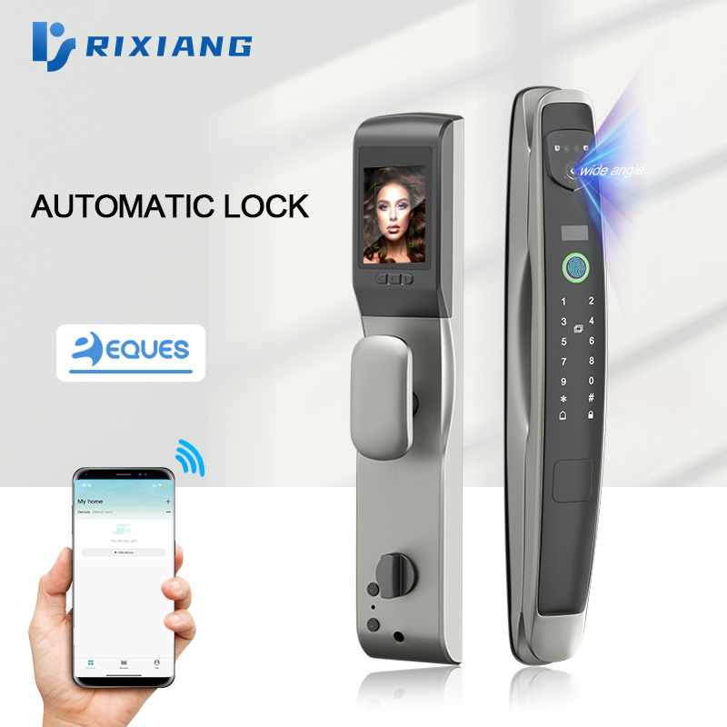 3D face camera fingerprint password swipe card smart APP door lock with voice function gate lock fence fingerprint lock