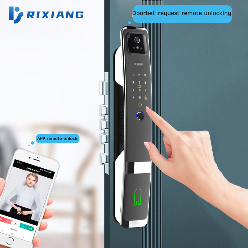 keyless entry 3D face ID Smart camane password safe lock mortise keyless door lock Safety Electronic Fingerprint lock cylinders