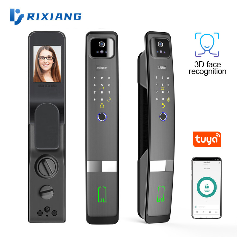 keyless entry 3D face ID Smart camane password safe lock mortise keyless door lock Safety Electronic Fingerprint lock cylinders