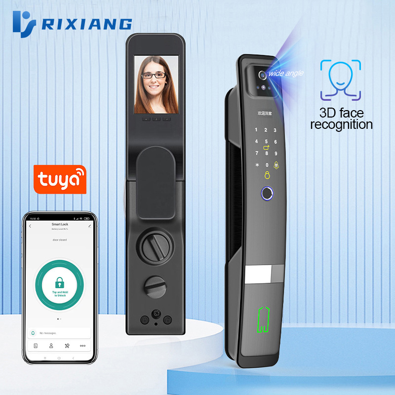 keyless entry 3D face ID Smart camane password safe lock mortise keyless door lock Safety Electronic Fingerprint lock cylinders