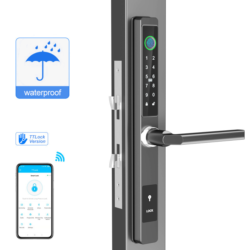 Aluminum Alloy Fingerprint lock Card TUYA APP waterproof Mechanical password dooroom laptop lock Key Unlock RFID  smart lock