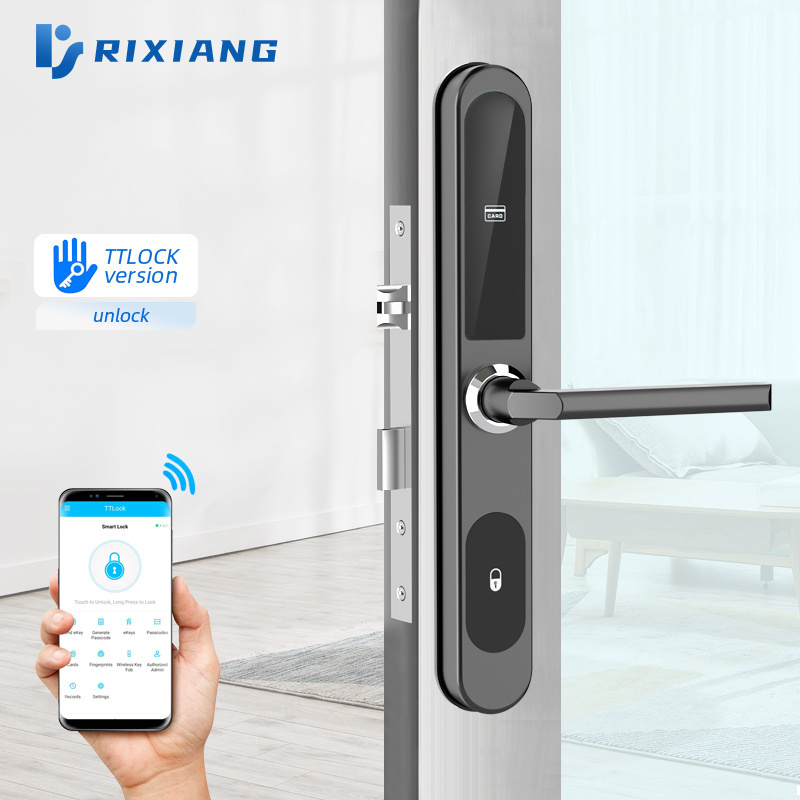 intelligent electronic  Swipe card sensor door lock hotel key double door lock system card system hotel door locks