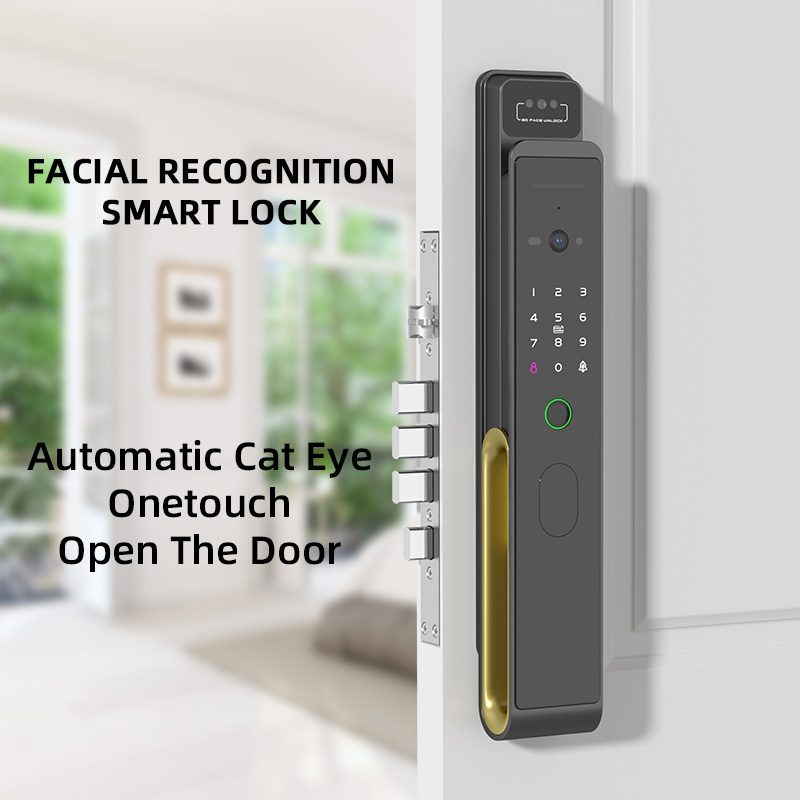 2024 Smart TTlock Wifi Fingerprint Door Lock 3D Face Recognition Home Security Electronic Door Lock Fully Automatic Smart Lock