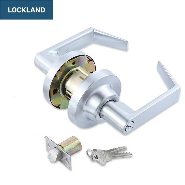 High Security Modern door lock handle for Wooden Storeroom Doors Cylindrical Door Handle Lever Lock