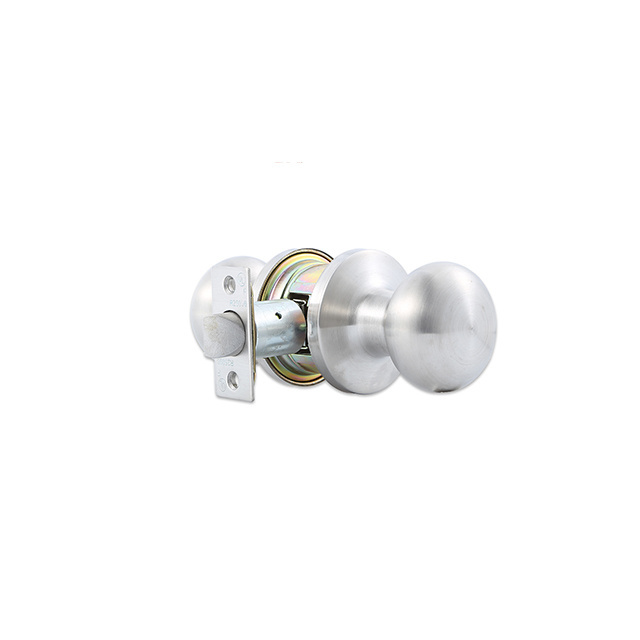 Luxury 201/304 Key to Knob Satin Glass Door Lock TKA Bedroom Door Knob Lock French Door Knob with Lock