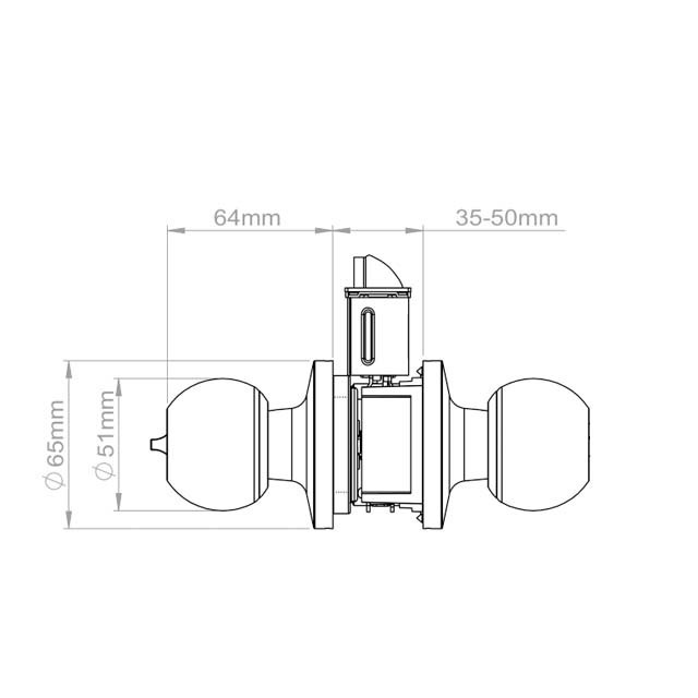 Luxury 201/304 Key to Knob Satin Glass Door Lock TKA Bedroom Door Knob Lock French Door Knob with Lock