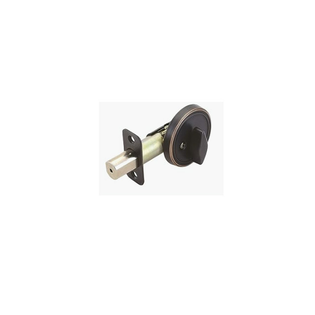 Backset Single Sided Oil-Rubbed Bronze Deadbolt with Turn-Button Interior