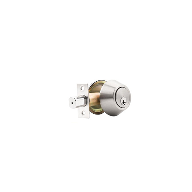 HEAVY DUTY COMMERCIAL GRADE 1 SINGLE CYLINDER DEADBOLT 6-PIN ADJUSTABLE BOLT SATIN CHROME