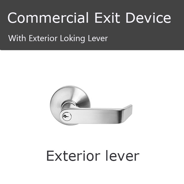 OEM Panic Exit Device Dummy / Inactive Function Lever Trim US19 Matte Black Finish Suitable for All Doors