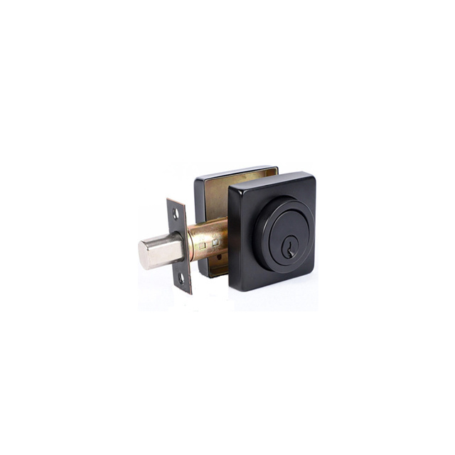 Heavy Duty Deadbolt with Two Square Rose and Cylinder Deadbolt Fits most standard doors