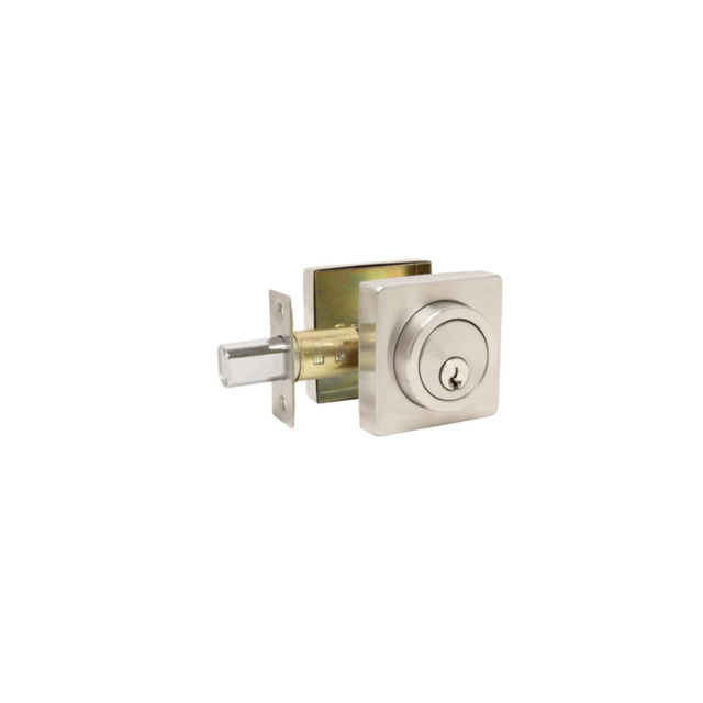 Heavy Duty Deadbolt with Two Square Rose and Cylinder Deadbolt Fits most standard doors