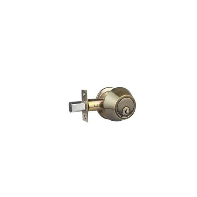 American Grade OEM Zinc Alloy Double Cylinder Antique Brass Security  Round Single Cylinder Door Lock Deadbolt