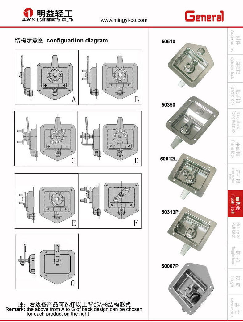 Padlockable folding T handle truck door and tool box latch