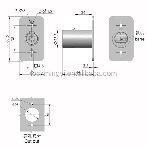 Emergency lock used for garage door or roller door on the truck 60060