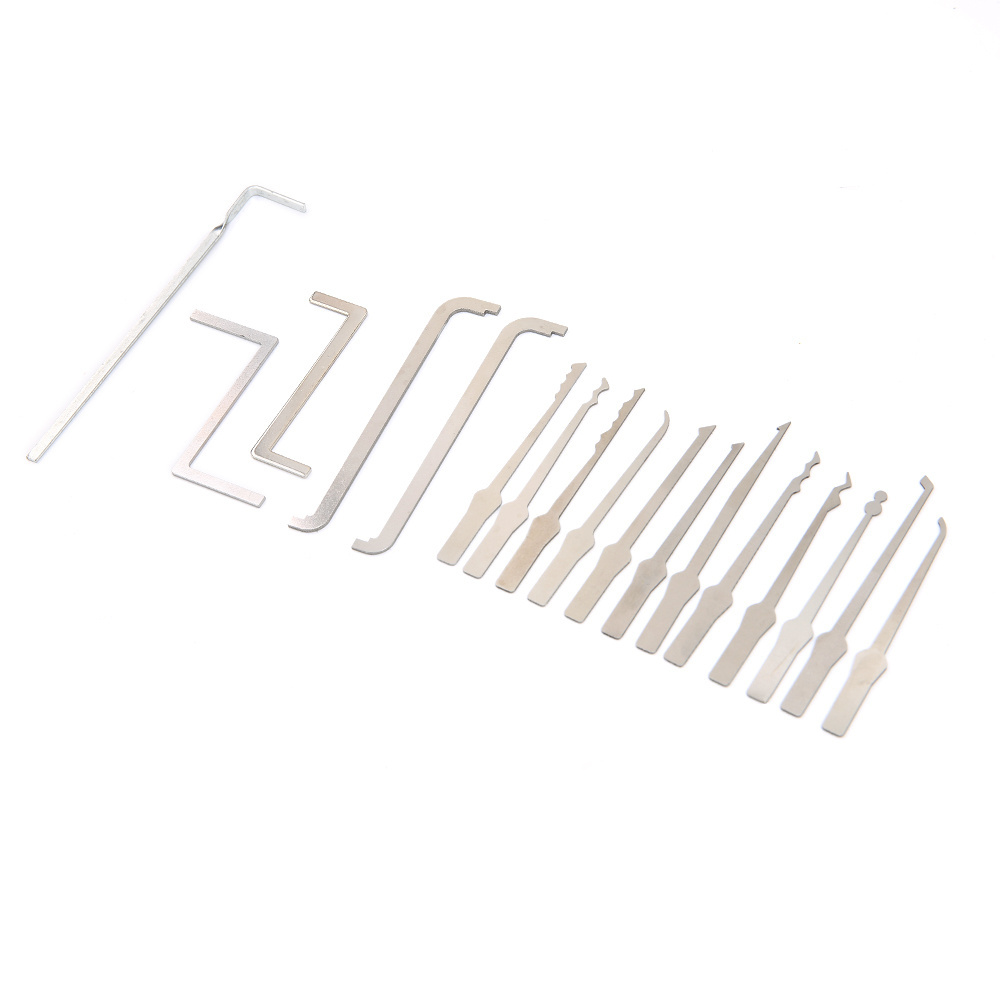 Hot Sale 21PCS MIXED Lock Pick Set with Transparent Padlock for Practice Locksmith tool Supplies