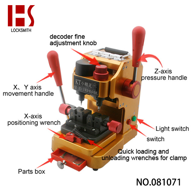 High Performance Locksmith KT Vertical Dual Used 12V 110V 220V Key Duplicating Cutting Machine