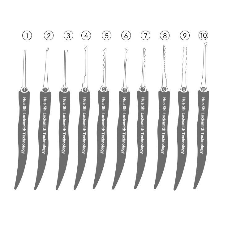 HuaShi Professional High quality customizable lock picking kit consists of 13 picks Locksmith supplies with Practice Padlock