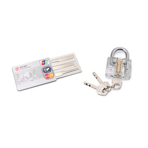 Free Shipping HuaShi locksmith supplies Practice Padlocks  Credit Card Lock Picking Kit