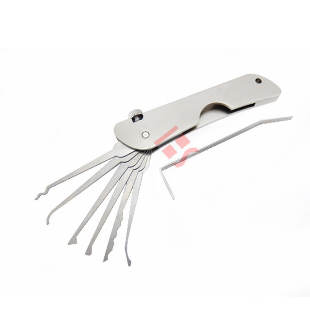 Pocket Portable Foldable 6Pcs Lock Pick Set Lockpicking Haoshi Tools