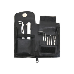 Stainless Steel Locksmith Tools 20Pcs Lock Pick Set Locksmith Supplies with double light 071125