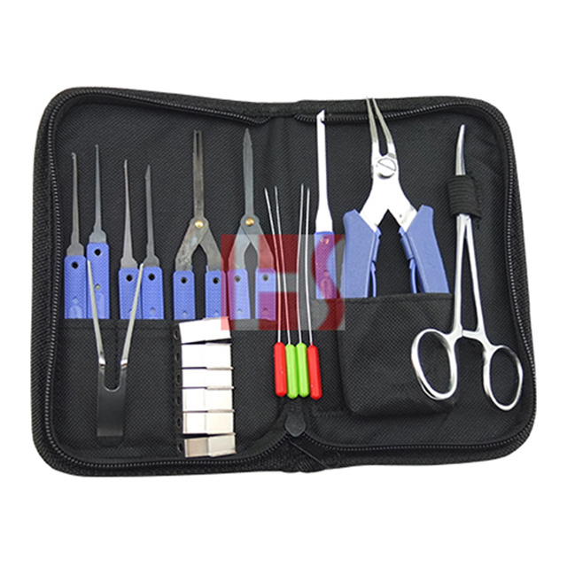 KLOM Master Pickset Tooling System 16 Pcs Broken Key Extractor Remove Tool Set Lock Picking Tools