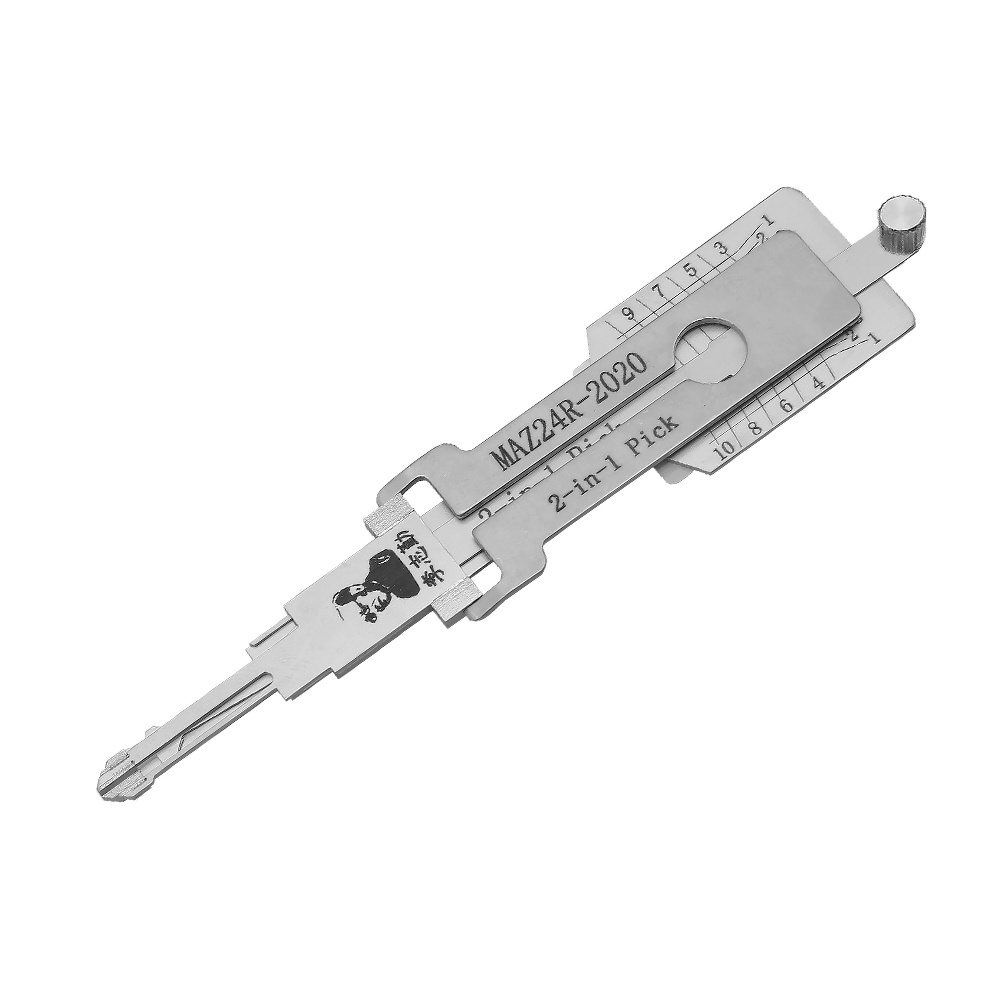 New MAZ24R-2020 / 10-cut lock pick LISHI 2in1 tool For 2020 Mazda Car Locks stainless steel 2in1 lock pick and decoder