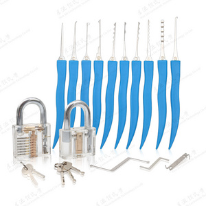 HuaShi Professional High quality customizable lock picking kit consists of 13 picks Locksmith supplies with Practice Padlock