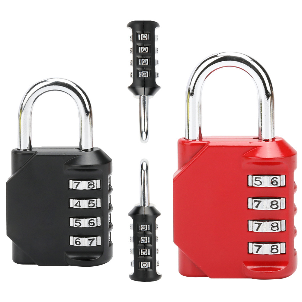 Factory 3 combo luggage lock 4 Digit Combination lock padlock heavy duty storage cabinet lock