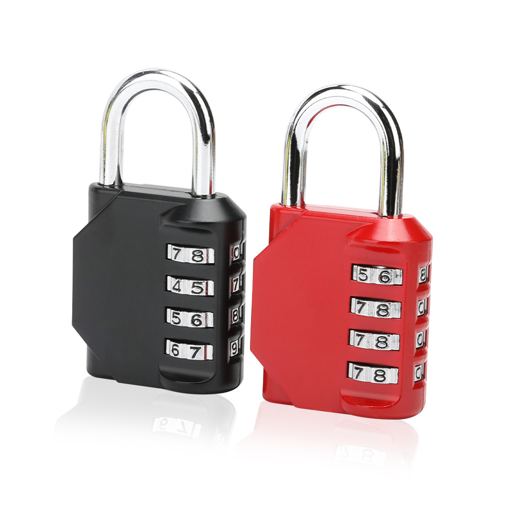 Factory 3 combo luggage lock 4 Digit Combination lock padlock heavy duty storage cabinet lock