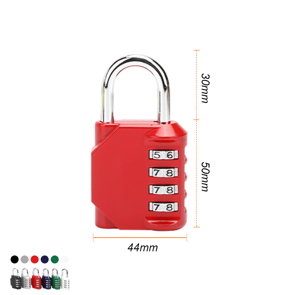 Factory 3 combo luggage lock 4 Digit Combination lock padlock heavy duty storage cabinet lock