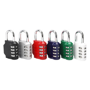 Factory 3 combo luggage lock 4 Digit Combination lock padlock heavy duty storage cabinet lock